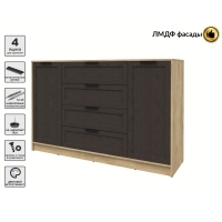 Тумба Тренд КТ-Т160 (Дуб золотой ЛДСП/ Дуб английский ЛМДФ) Ш1600 В1020 Г451